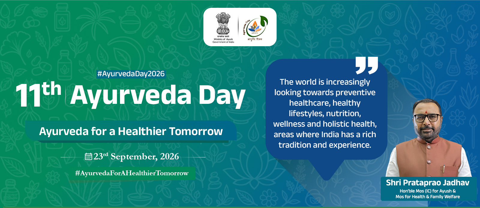 11th Ayurveda Day - Ayurveda for a Healthier Tomorrow